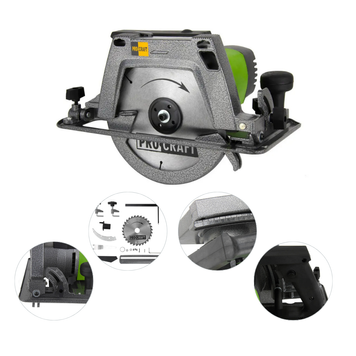 Дисковая пила Procraft KR2500 (с креплением к столу) KR2500  фото