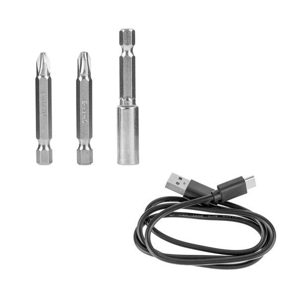 Аккумуляторная отвертка Procraft KS510 3,6 В 1,5 Аг 5 Нм USB-C с набором бит в кейсе KS510 фото