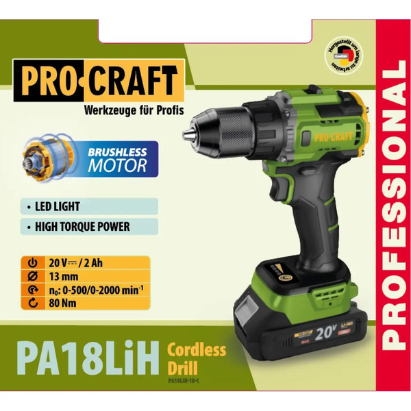Шуруповерт Procraft PA18LiH (з 1 акб та ЗП) PA18LiH_1akb фото